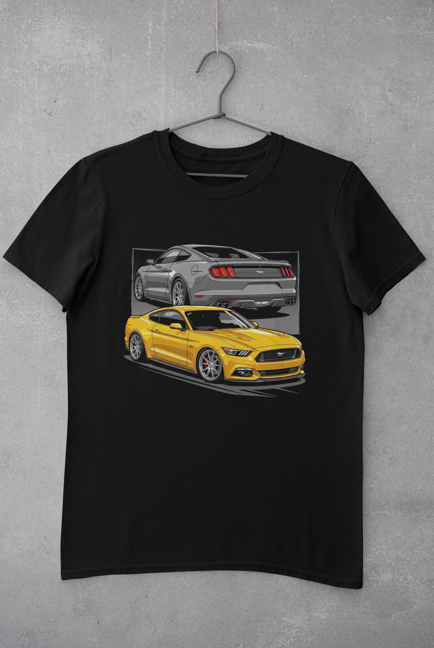 Playera Ford Mustang GT amarillo | Ropa Muscle Car V8 Coyote (Copia)