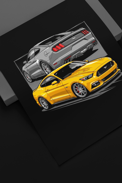 Playera Ford Mustang GT amarillo | Ropa Muscle Car V8 Coyote (Copia)